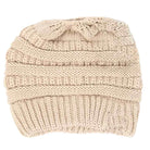 Beige Solid Classic CC Beanie Tail combines timeless style with functional warmth. Crafted from soft, durable fabric, this beanie offers reliable comfort during colder months. Its classic design ensures versatile wear, while the extended tail detail adds a unique twist, making it an excellent choice for stylishly protecting your head and ears from chill. Perfect for everyday use, it pairs seamlessly with various outfits to keep you cozy in expert fashion. 
