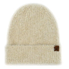 Beige_Wrap yourself in chic charm with the C.C Metallic Eyelash Cuff Solid Beanie. This beanie shimmers with metallic accents and features a playful eyelash cuff detail. Perfect for adding a touch of glamour to your everyday style, this beanie is a must-have accessory for chilly days or as a gift to your fashionable friends. Elevate your look effortlessly and stay cozy in style. 