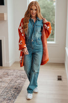 Enough Anyways Floral Cardigan in Burnt Orange - Charming Charlie