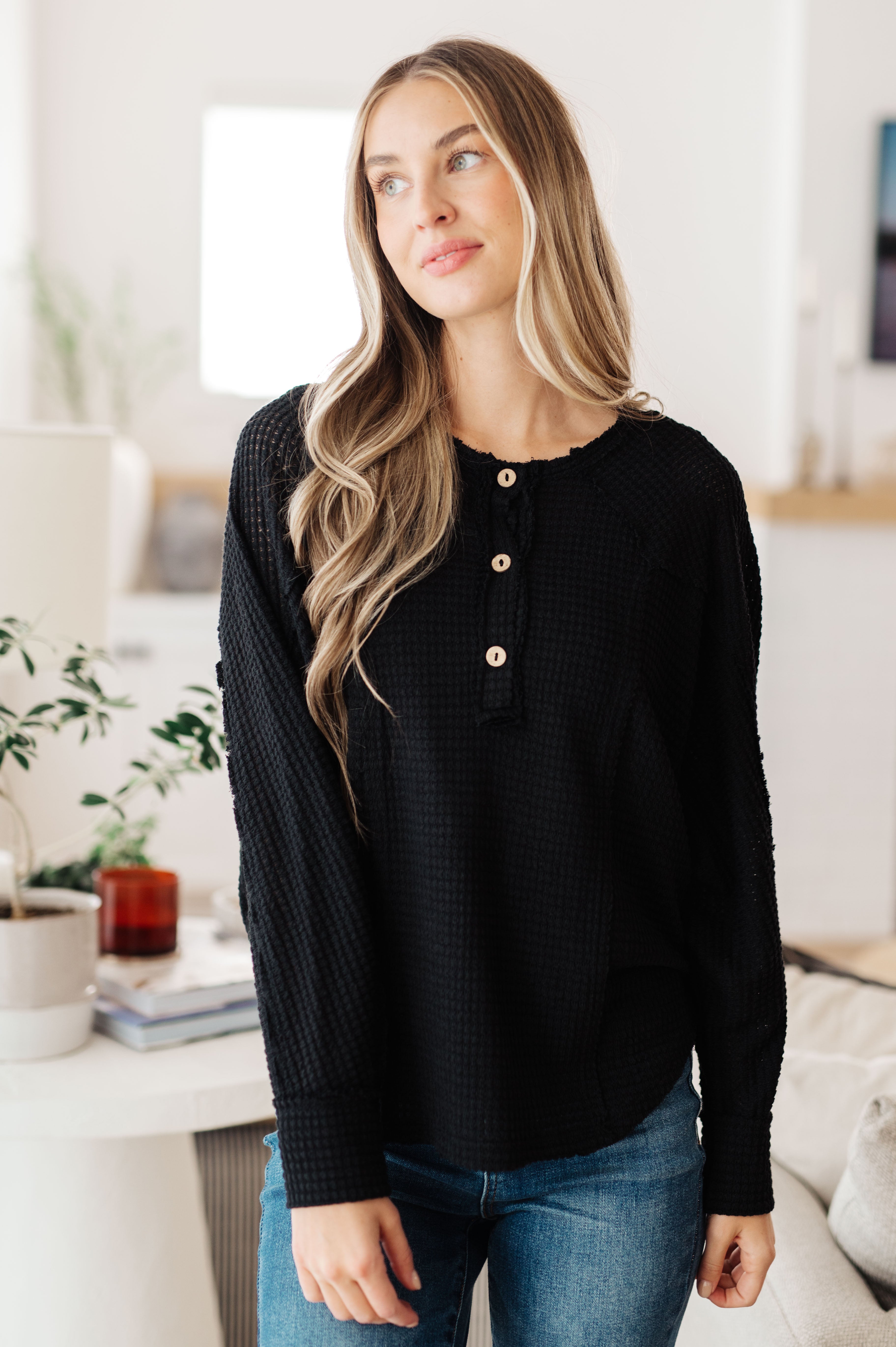 Better Than Best Henley Top - Charming Charlie