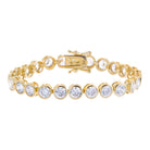 Gold / 6.5" / 5MM Bezel Tennis Bracelet - Adina's Jewels