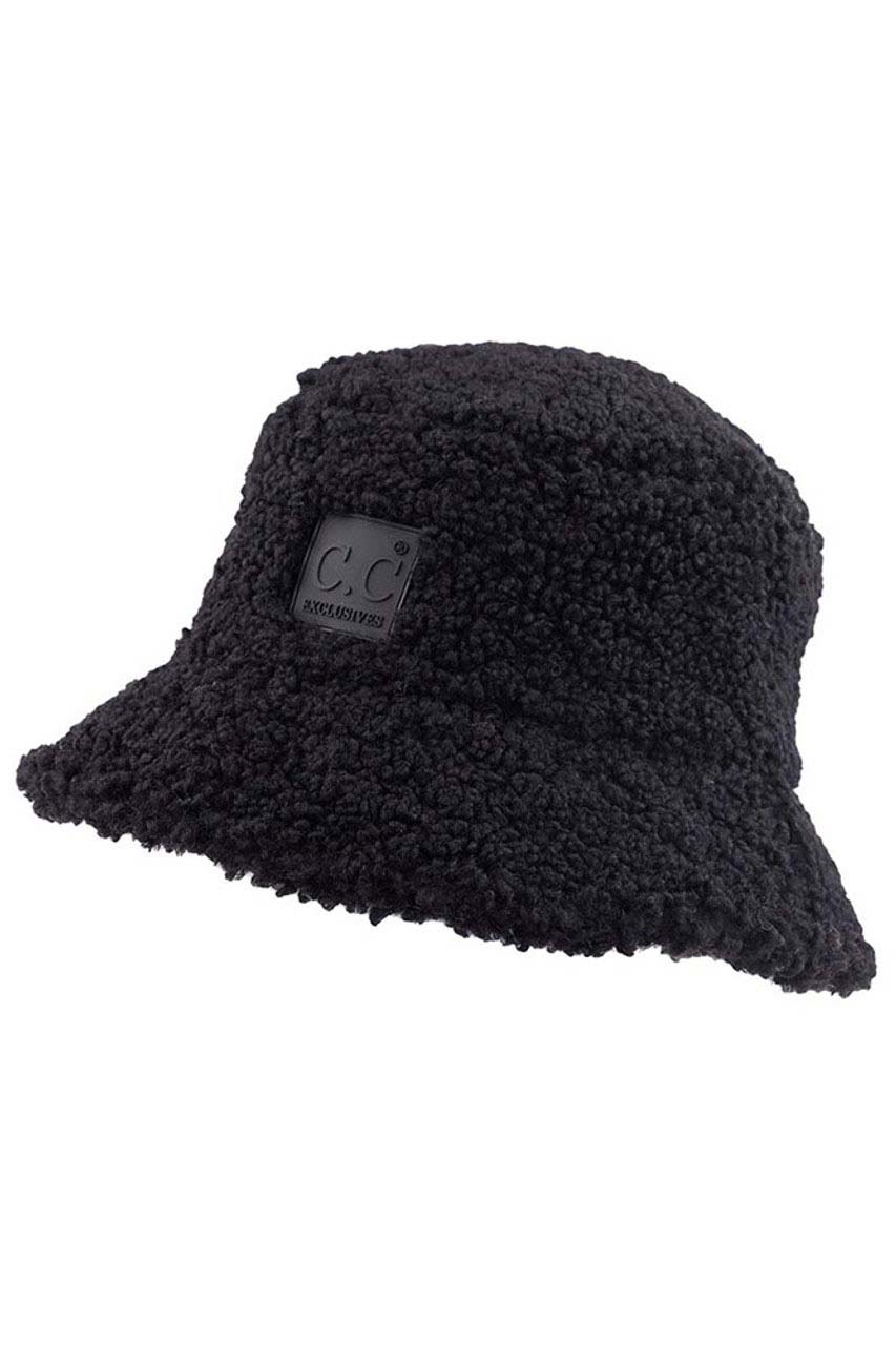 Black C C Sherpa Bucket Hat with Rubber Patch, whether you‚Äôre basking under the summer sun at the beach, lounging by the pool, or kicking back with friends at the lake, a great hat can keep you cool and comfortable even when the sun is high in the sky. Large, comfortable, and perfect for keeping the sun off of your face, neck, and shoulders, ideal for travelers who are on vacation or just spending some time in the great outdoors. Stay stylish & comfortable