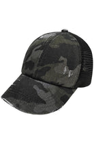 Black C.C BASEBALL PONYCAP is the perfect addition to your everyday wardrobe. Made with high-quality materials, it offers both style and comfort. With its adjustable ponytail opening, this cap is perfect for any hair type. Stay fashionable and confident all day long with this must-have accessory.