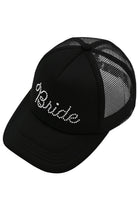 Black C.C. Bride Rhinestone Trucker Cap is perfect for any bride-to-be looking to add some sparkle to her wedding day. The rhinestone detailing adds a touch of elegance, while the trucker style keeps you comfortable and cool. It's a must-have accessory for your special day.