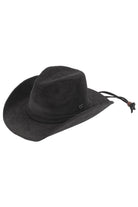 Black C.C Chin Straps Corduroy Cowboy Hat is a stylish and practical accessory for any outdoor enthusiast. Made with durable corduroy material, this hat is perfect for protecting your face and neck from the sun's harmful rays. The chin straps provide a secure fit, making it perfect for all your adventures.