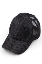 C.C GLITTER NETS CRISS-CROSS PONYCAP - Charming Charlie