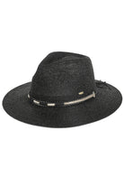 Black C.C Hard Shaped Panama Hat is made with high-quality materials and a unique shaping technique. The result is a stylish and durable hat perfect for any outdoor event. Its rigid structure allows for protection against sun and wind, while its sleek design complements any outfit.