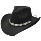 Black C.C Rhinestone Jewel Charm Trim Cowboy Hat, get ready with this rhinestone cowboy hat to receive the best compliments on any special occasion. It looks so pretty, bright, and elegant on any special occasion. These cowboy hats are perfect for parties, Evenings, brides, bridal parties, and any other special occasion.