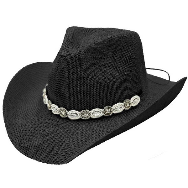 C.C Rhinestone Jewel Charm Trim Cowboy Hat – Charming Charlie display picture 2