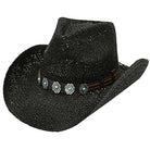 Black C.C Turquoise Charm Trim Cowboy Hat, Keep your styles on even when you are relaxing at the pool or playing at the beach. Large, comfortable, and perfect for keeping the sun off of your face, neck, and shoulders. Perfect gifts for Christmas, holidays, or any meaningful occasion. Due to this, all eyes are fixed on you.