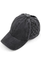 Black C.C WEAVON BASKET CRISS-CROSS PONYCAP is a stylish and functional accessory for any outfit. Made with high-quality materials, this cap features a unique criss-cross design, providing both style and comfort. Stay protected from the sun while looking your best with this trendy ponycap.