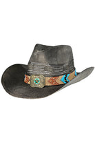 Black C.C Western Pattern Vegan Patch Band Cowboy Hat is the perfect addition to any outfit. Made with vegan materials and featuring a unique patch band design, this hat combines fashion with sustainability. Its Western pattern also adds a touch of style, making it a versatile accessory for any occasion.