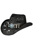 Black C.C Western Wooden Bead Band Tea-Stain Cowboy Hat is perfect for adding a touch of rustic charm to any outfit. The wooden bead band adds a unique, eye-catching detail, while the tea-stain finish gives it a vintage look. Handcrafted from high-quality materials, this cowboy hat is both stylish and durable.