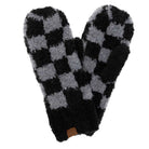 C.C Checkered Pattern Boucle Mittens - Charming Charlie
