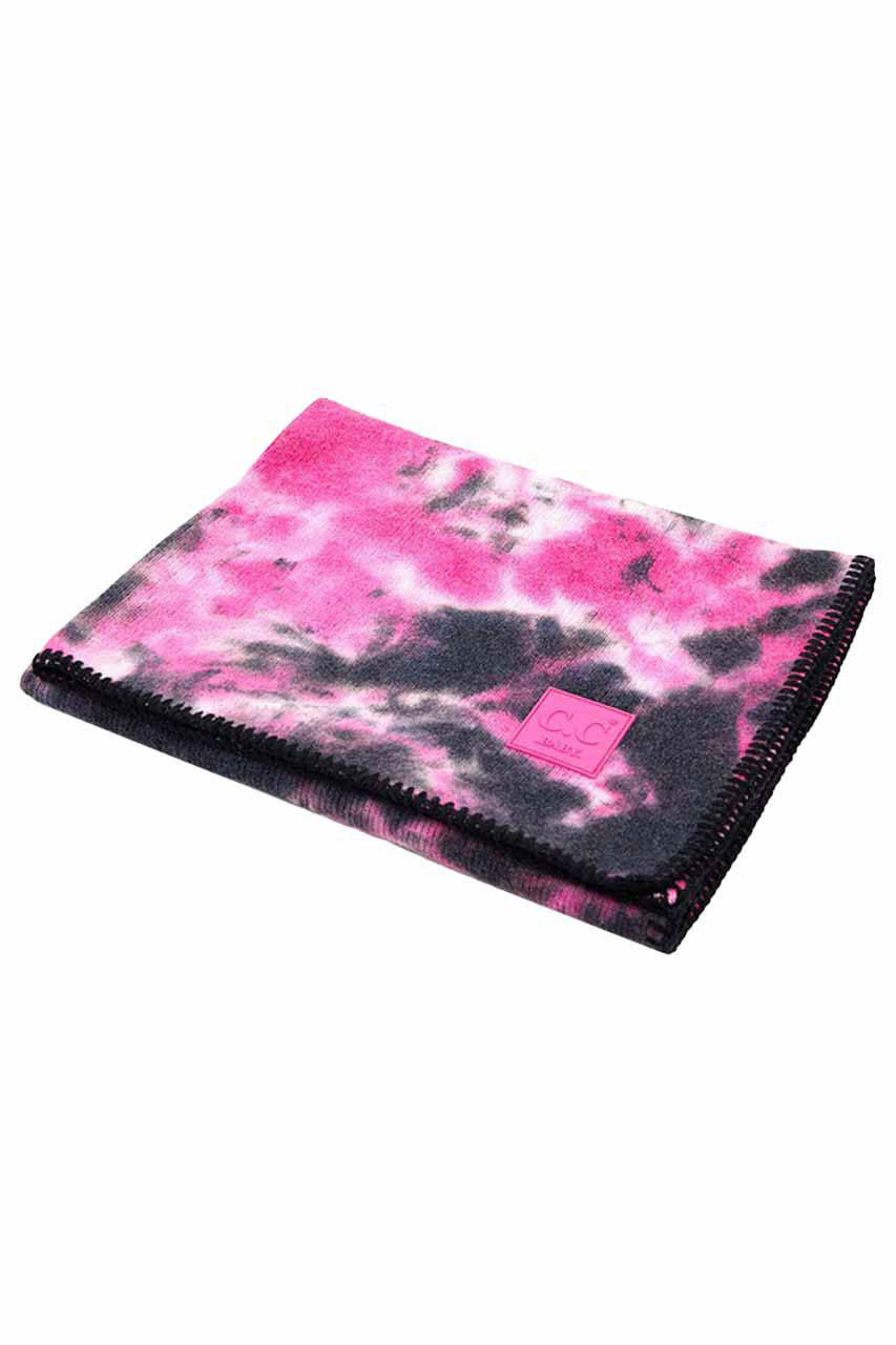Black Hot Pink C.C Baby Tie Dye Stroller Blanket,  on-trend & fabulous design make it eye-catching and beautiful. It will keep your baby cozy and comfortable on winter and cold days. Go outside with confidence and beauty with this stroller blanket. It's a luxe addition to any cold-weather ensemble. Great for daily wear in the cold winter to protect your baby against the chill.