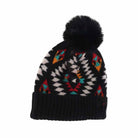 Black KIDS Aztec Patterned Faux Fur Pom C.C Beanie combines vibrant design with functional warmth. Featuring a bold Aztec pattern and a soft faux fur pom, this beanie is tailored for comfort and durability in colder weather. Its snug fit ensures effective insulation, making it an excellent choice for keeping children cozy during outdoor activities without compromising on style. 