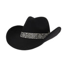 Black-C.C Aztec Beads Trim Vegan Cowboy Hat is the perfect combination of fashion and functionality. Made with high-quality vegan materials, it features a stylish Aztec beads trim that adds a touch of sophistication to any outfit. Protect yourself from the sun while looking effortlessly chic.