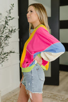 Blockbuster Color Block Pullover in Bright - Charming Charlie
