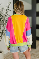 Blockbuster Color Block Pullover in Bright - Charming Charlie