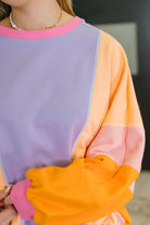 Blockbuster Color Block Pullover in Muted - Charming Charlie