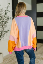 Blockbuster Color Block Pullover in Muted - Charming Charlie