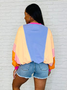Blockbuster Color Block Pullover in Muted - Charming Charlie