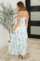 Bloomie Baby Tiered Dress in Ivory/Blue - Charming Charlie