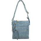 Blue Fashionable Womens Soft Leather Crossbody Purse Shoulder Bag, Show your trendy side with this awesome crossbody bag. Have fun and look stylish. Versatile enough for wearing straight through the week, perfectly lightweight to carry around all day. Hands-Free Cross-Body adds an instant runway style to your look, giving it ladylike chic. This handbag is destined to become your new favorite. Detachable, adjustable crossbody strap. Exterior front zip pocket.