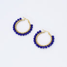 Colorful crystal statement hoop earrings with multicolor beads and sparkling stones, waterproof earrings, tarnish free jewelry, hypoallergenic earrings for sensitive skin, 24k gold dainty earrings, handcrafted gemstone earrings, gold hoop earrings, boutique wholesale earrings, trendy gold jewelry, high quality jewelry gifts