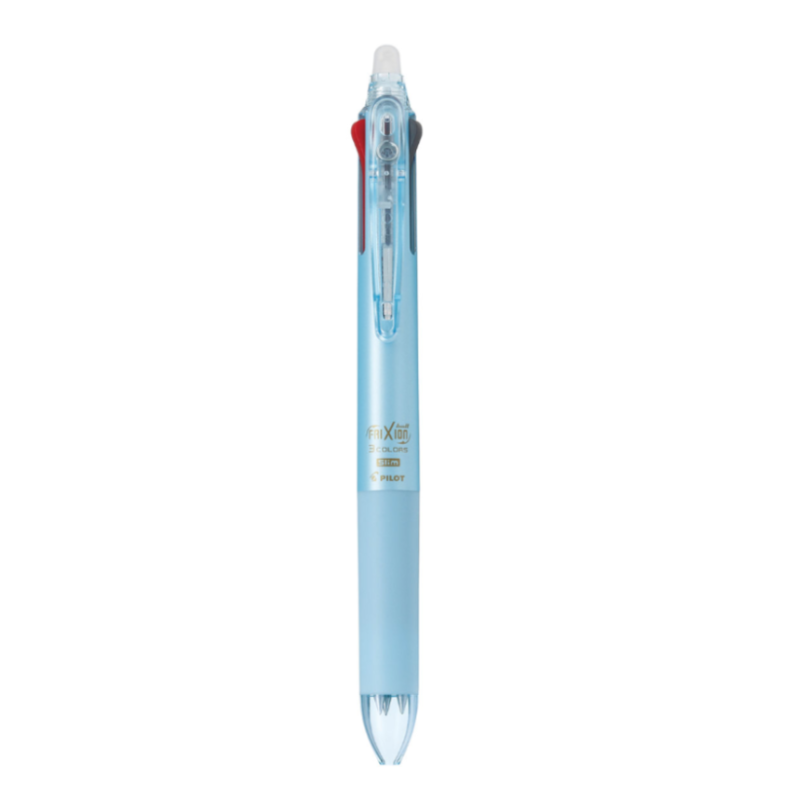 Baby blue tricolor Japanese Pilot Frixion erasable pen 3 in 1