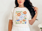 Blue Floral Pumpkin Graphic Tee in Two Colors - Charming Charlie