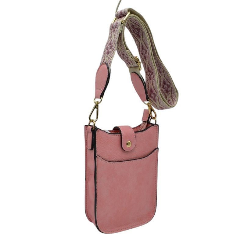 Vegan Leather Crossbody Bag with Adjustable Guitar Straps - Charming Charlie
