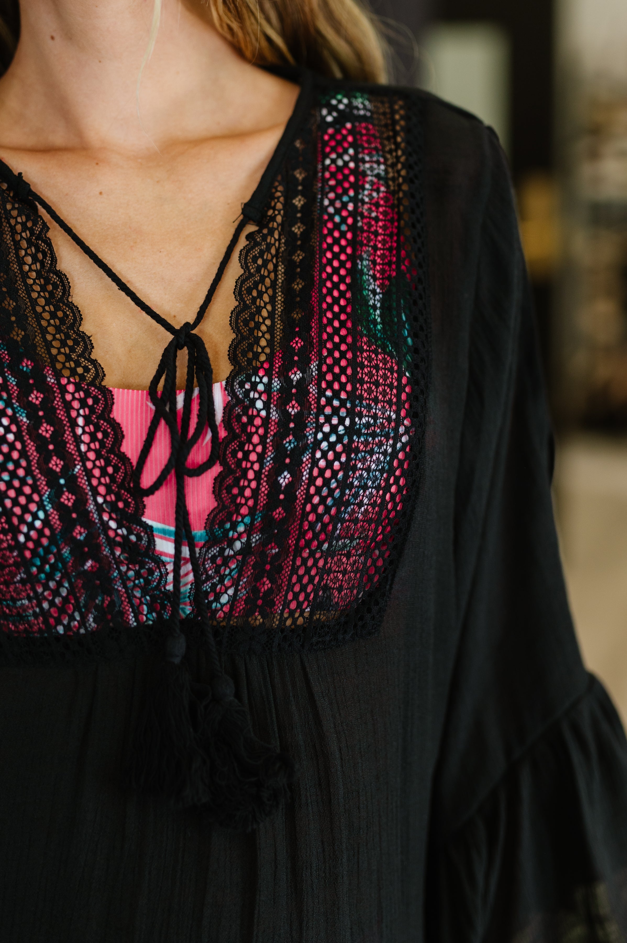 Boheme Bay Swim Cover Up in Black - Charming Charlie
