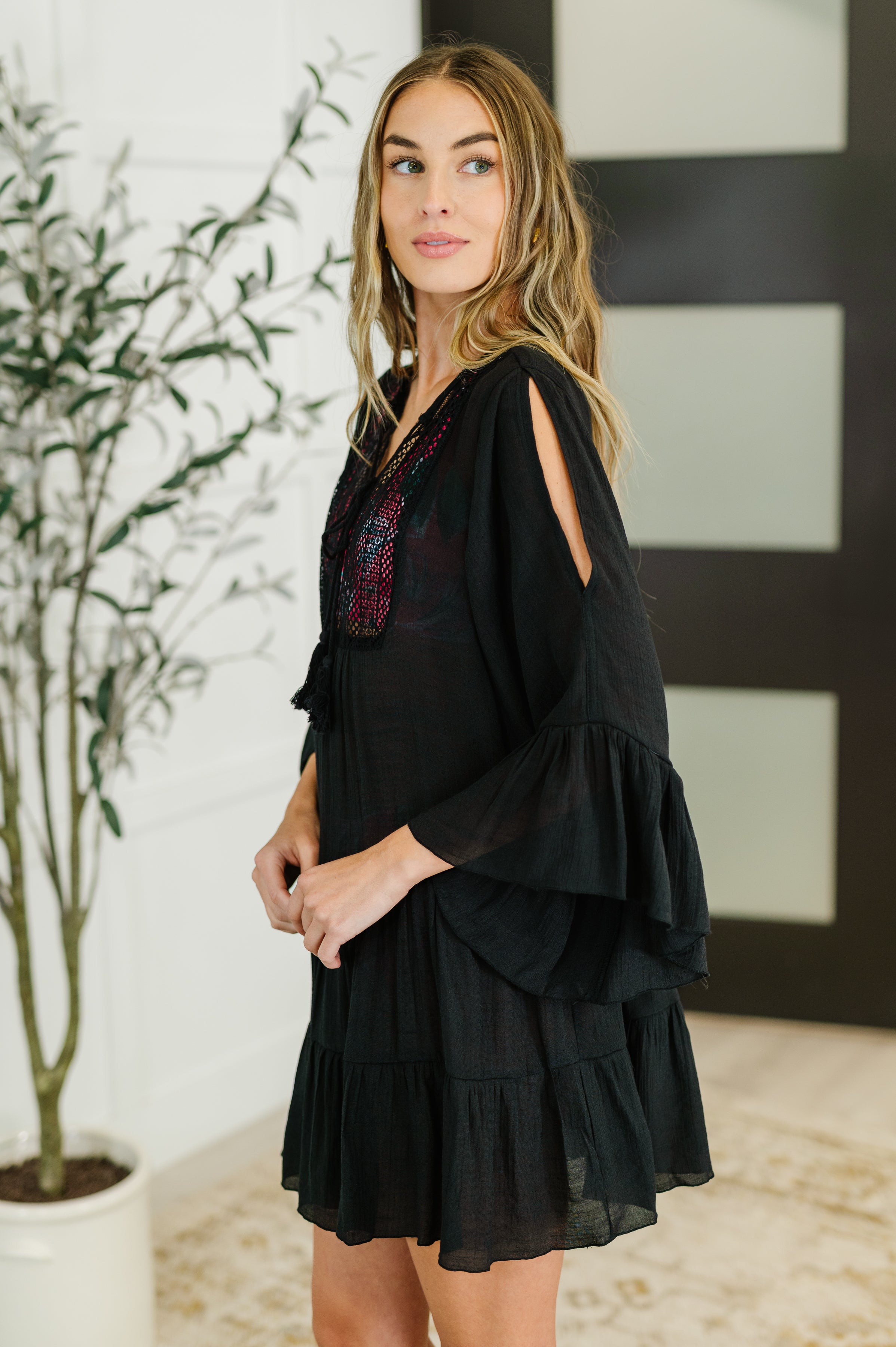 Boheme Bay Swim Cover Up in Black - Charming Charlie