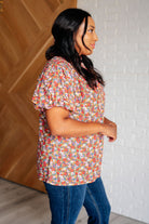 Bohemian Moment Floral Mock Neck Blouse - Charming Charlie