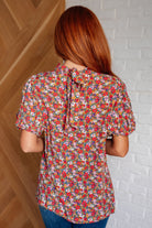 Bohemian Moment Floral Mock Neck Blouse - Charming Charlie