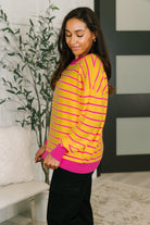 Bold Comfort Contrast Drop Shoulder Pullover - Charming Charlie