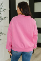 Bonbon Delight Half Zip Pullover in Pink - Charming Charlie