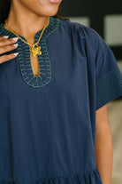 Boot Scootin' Boogie Tiered Dress in Navy - Charming Charlie