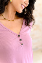Born and Raised V-Neck Ribbed Top - Charming Charlie