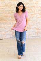 Born and Raised V-Neck Ribbed Top - Charming Charlie