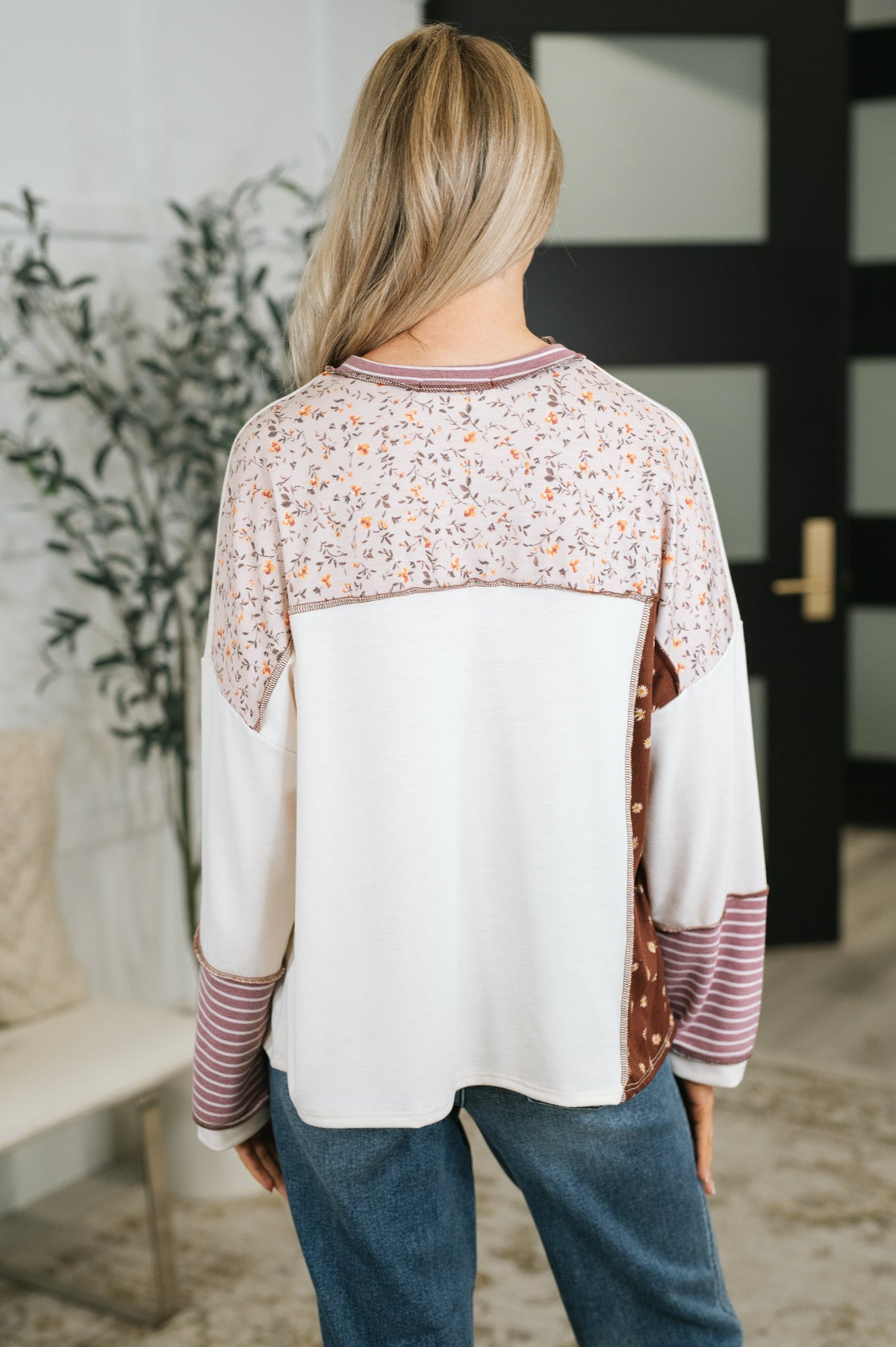 Brick by Brick Color Block Top - Charming Charlie