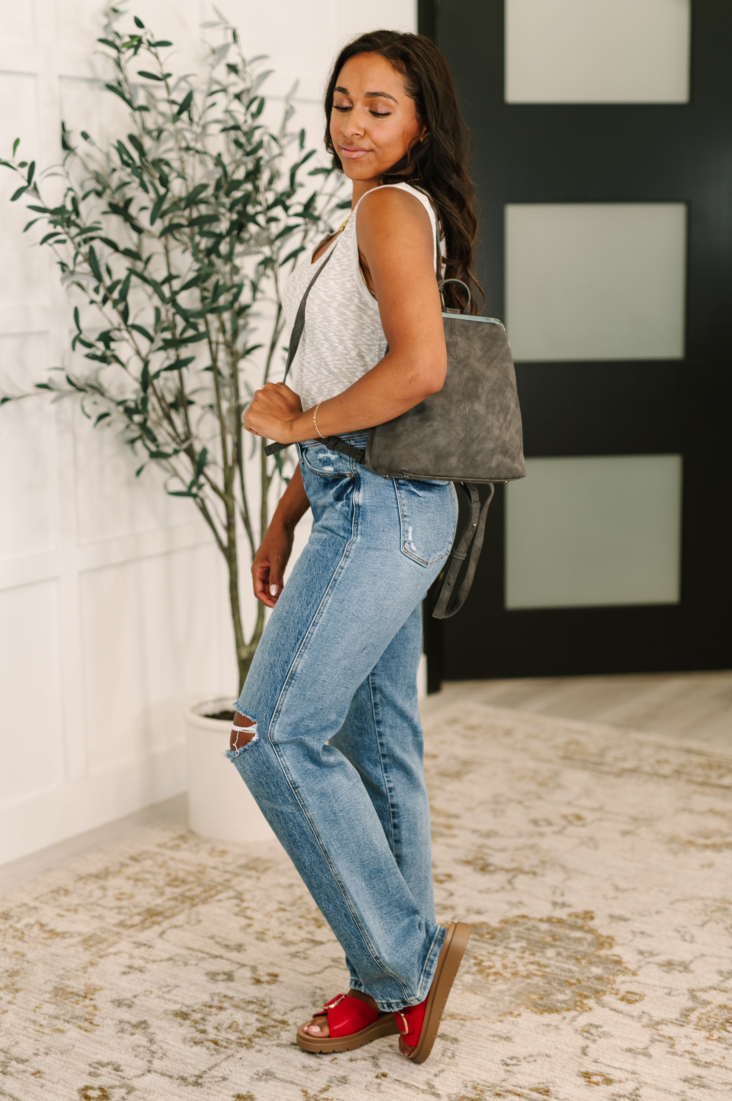 Bridget Backpack in Charcoal - Charming Charlie
