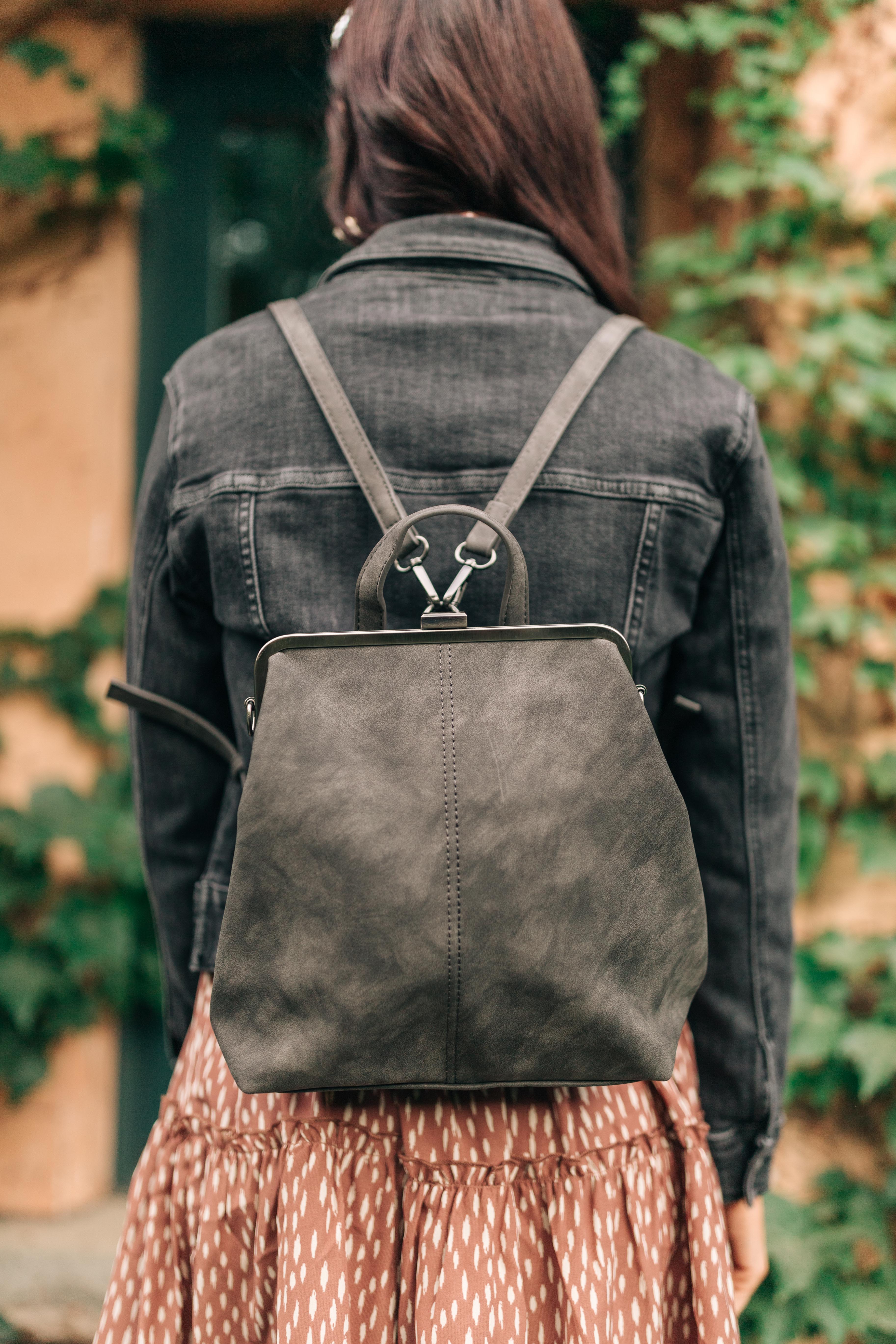 Bridget Backpack in Charcoal - Charming Charlie