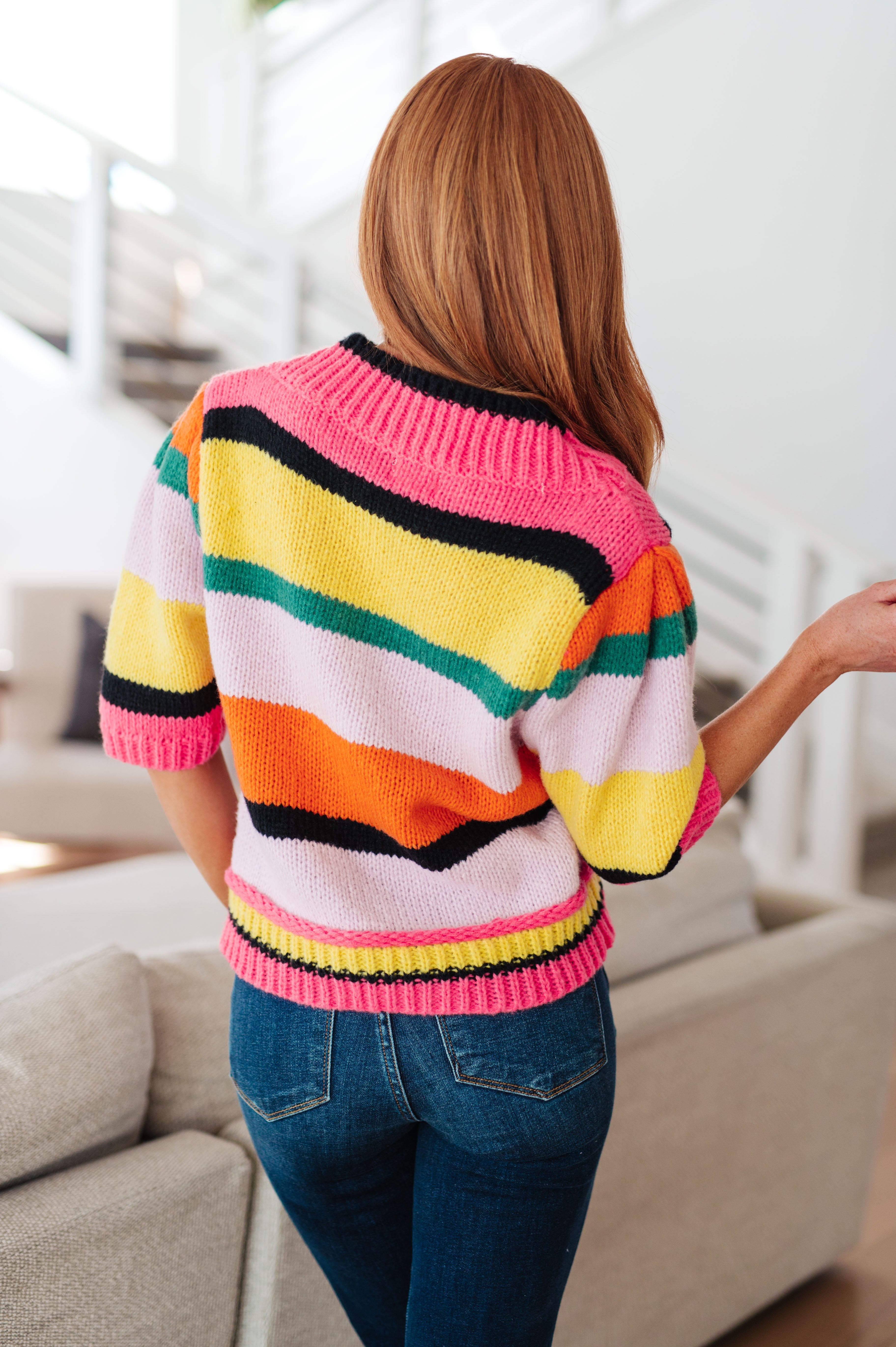 Bright Side Striped Sweater – Charming Charlie - Main Image