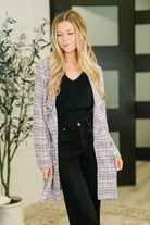 Brixton Tweed Midi Blazer in Lavender Ivory - Charming Charlie