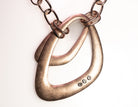 Rose Gold Link Double Pendant Necklace With Rhinestone And Earring Set - Charming Charlie