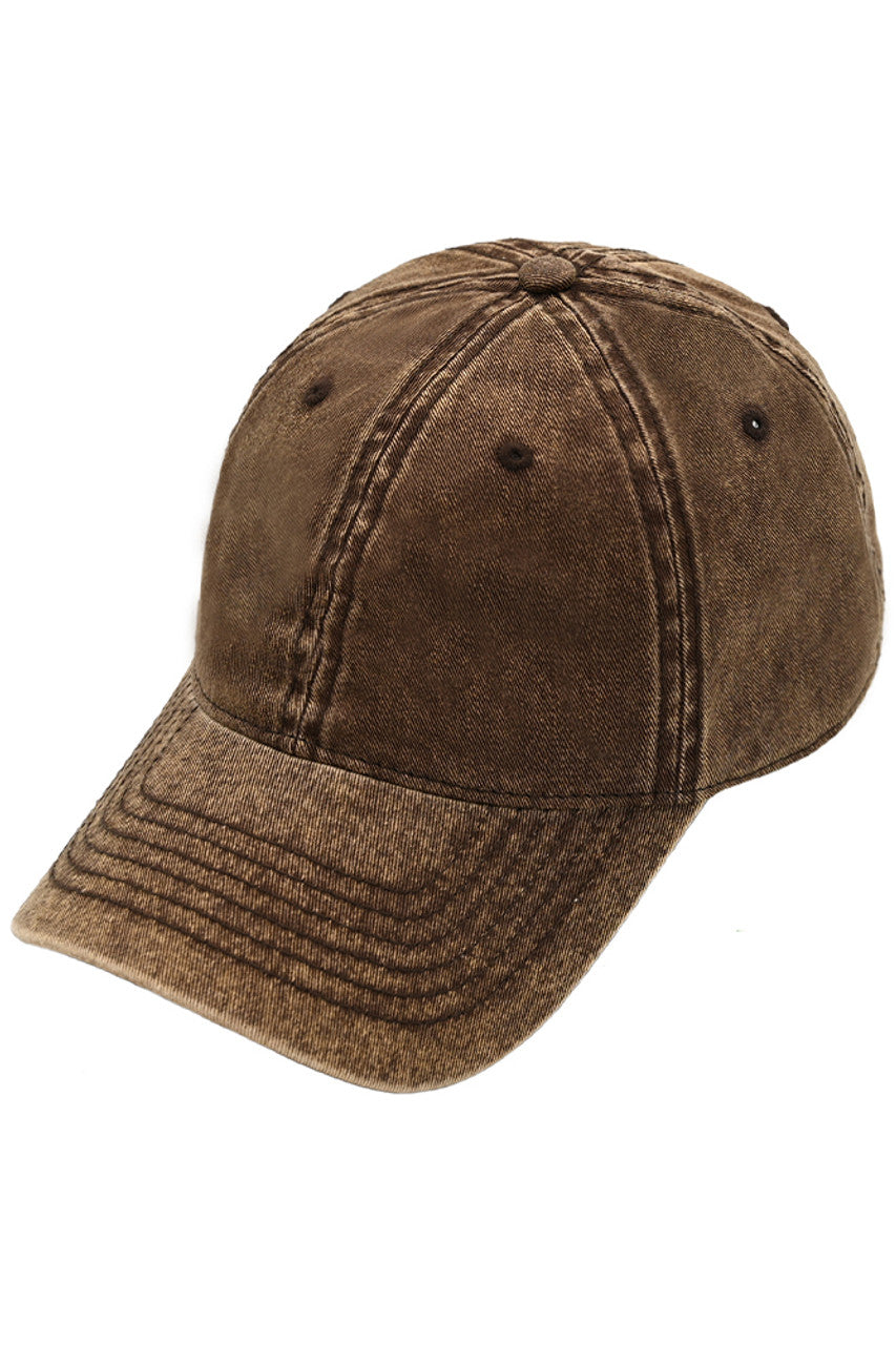 Brown C.C Plain Acid Wash Cotton Baseball Cap is the perfect choice for a fashionable and comfortable headwear option. Made with high-quality cotton, this cap features a unique acid wash design that adds a touch of style to any outfit. Expertly crafted and designed, it offers both comfort and durability, making it an ideal accessory for any occasion.