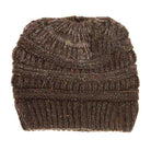 Brown Flecked Ombre CC Beanie Tail offers expert craftsmanship with its soft, flecked yarn that creates a subtle ombre effect. Designed to comfortably fit all head sizes, this beanie tail provides warmth while allowing the perfect ponytail or bun to peek through, combining practicality with style. Ideal for cooler days, it’s a functional accessory that seamlessly blends comfort with a modern, casual look. 