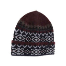 Burgundy Aztec Pattern Cuff C.C Beanie combines timeless design with practical warmth. Featuring a distinctive Aztec-inspired pattern, this beanie offers a stylish edge while providing comfortable insulation for cooler days. Its cuffed design ensures a secure fit, making it an ideal accessory for outdoor activities and urban wear alike. Crafted for durability and comfort, it balances fashion and function effortlessly. 